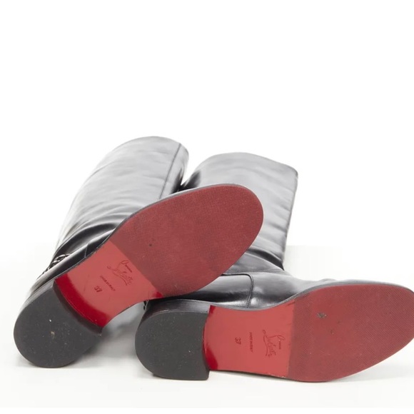 Black leather riding boots - Picture 1 of 7